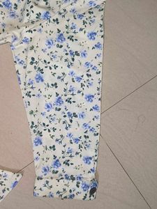 Floral Print Shirt Dress w/Belt