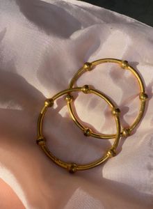 pair of gold bangles