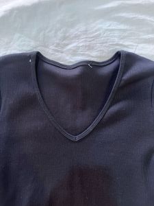 Cute V-Neck Ruffle T-Shirt