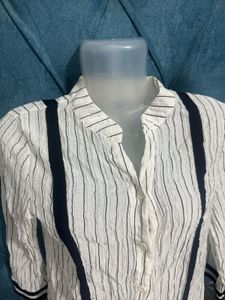 Striped Button-Up Top