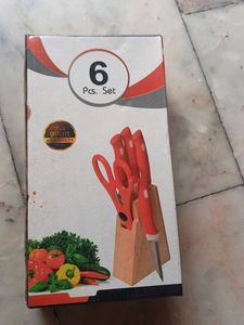 5 Pcs Set 1psc Stand 4pcs Knife 1pcs Scissor