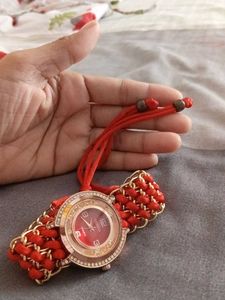 Red &amp; Gold Accent Watch