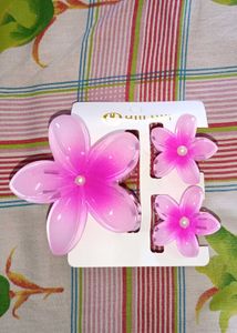 2-Flower Hair Clip Set