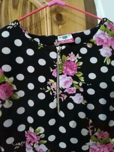 Floral &amp; Polka Dot Jacket with White Sleeves