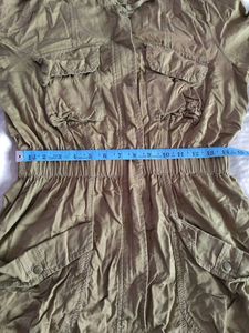 Khaki Canvas Cargo Dress