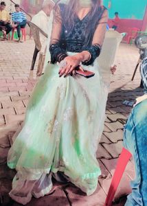 Mint Green & Black Party Dress
