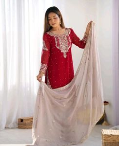 Elegant Red Kurta Set