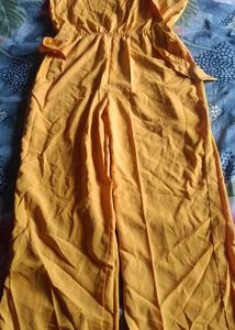 Yellow Jumpsuit For Casual Girls