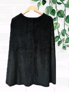 DEAL Black Velvet Ponchu For Women, Size : M