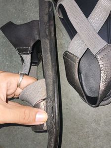 Combo Of Sandal And Canvas Shoe.