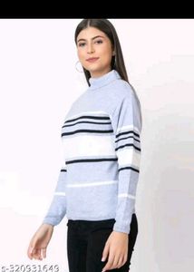 Striped Turtleneck Sweater