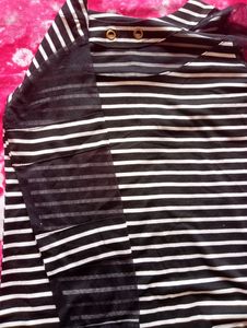 Black And White Stripes Top
