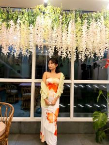Floral Strapless Maxi Dress