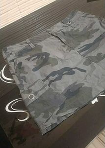 Army Print Mini Skirt