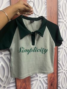 Simplicity Polo Grey Top