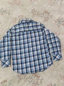 Blue Check Full Sleeves Shirt For Boy 4-5 Year