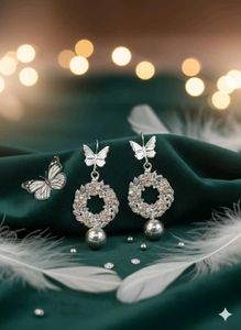 Butterfly Wreath Drop Earrings