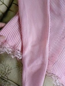 Full Sleeve Pink Cute Lace Top