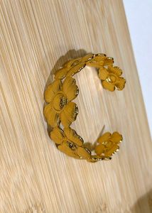 Gold-Plated Sunflower Statement Cuff Bracelet