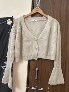 Cropped Knit Cardigan
