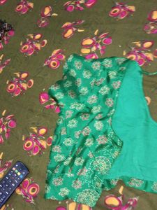 Green Printed Saree