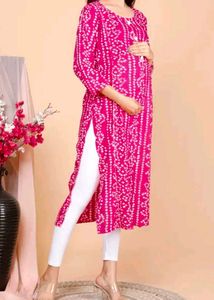 Pink Maternity Kurti