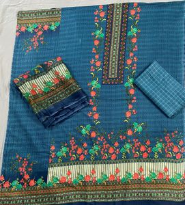 Floral Print Unstitched Salwar Suit