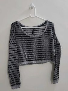 Striped Cropped Long Sleeve