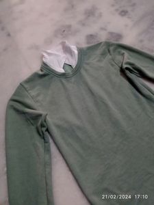 Tshirt Olive Green Light Colour Casual