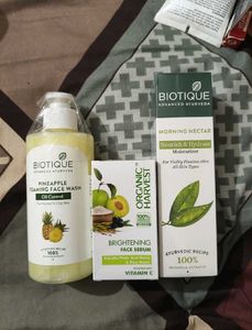 pack of 3, face wash, serum, moisturizer