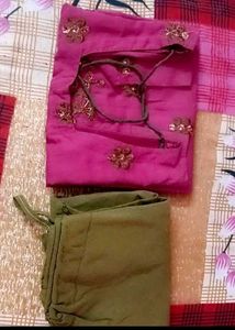 SQUARE NECK KURTI WITH Olive Green CHURODAR SETS