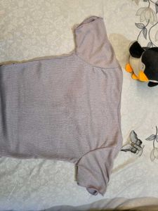 Lilac Ribbed Tie-Front Top
