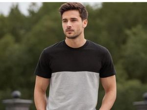 Color Block Tee - Black &amp; Grey