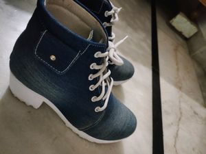 Denim Boots