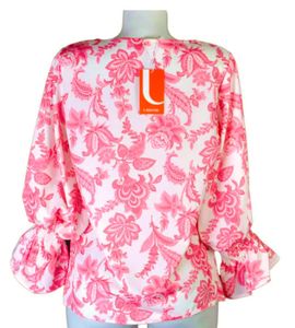 Printed Peplum Sleeves Top