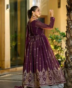 Women Embroidered Gown With Dupatta XXL
