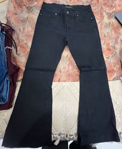 FLARE JEANS CHARCOAL BLACK
