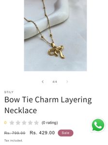 Gold-Plated Anti Tarnish Infinity Bow Pendant🎀