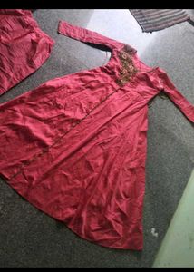 Elegant Beige Embroidered Dress Each