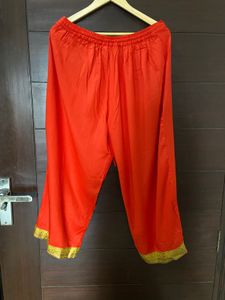 BIBA Women’s Orange Colour Palazzo (M)