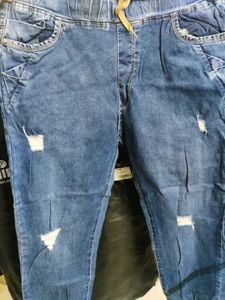 Distressed Denim Jeans
