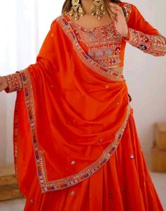 Elegant Orange Kurta Set
