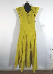 Yellow Embroidered Anarkali Suit