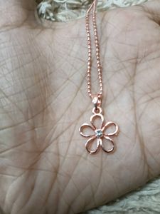 Rose Colored Flower Necklace
