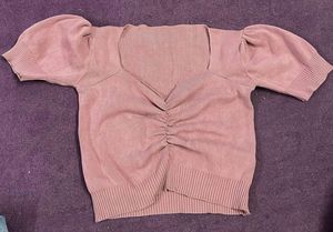 Ruched Puff Sleeve Top