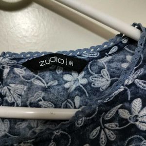 Blue Colored Floral Kurti