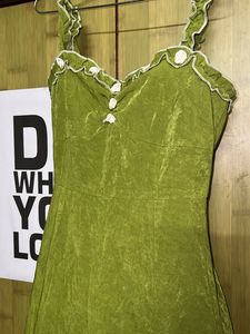 Cute Greenish Dress For Women
