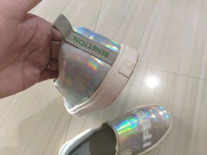 united Colors of Benetton metallic slip on Sneaker