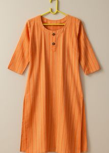 Peach Striped Kurti