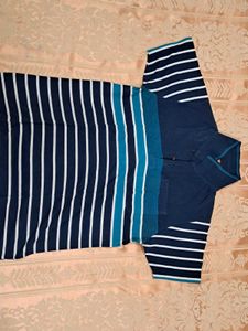 Striped Short Sleeve Polo Shirt
